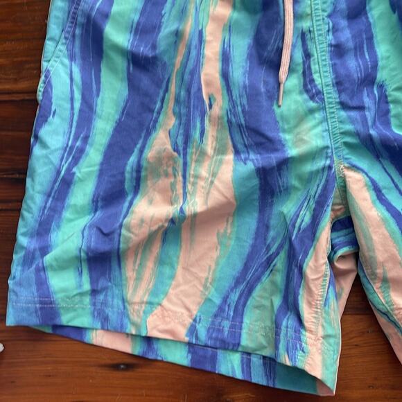 NWT Adidas watercolor lined elastic drawstring waist swim trunks sz L - Picture 4 of 6